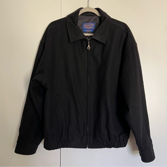 Pendleton Black Wool Zipup Jacket Thinsulate size medium - Picture 1 of 10